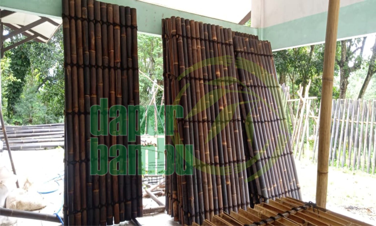 Anyaman bilik  bambu  dapurbambu Sukabumi 